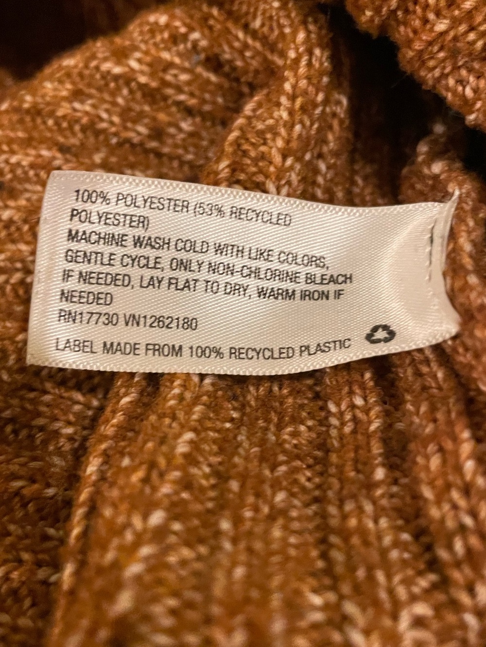Maternity Rust Brown Ribbed Button-Front Cardigan - Picture 6 of 6